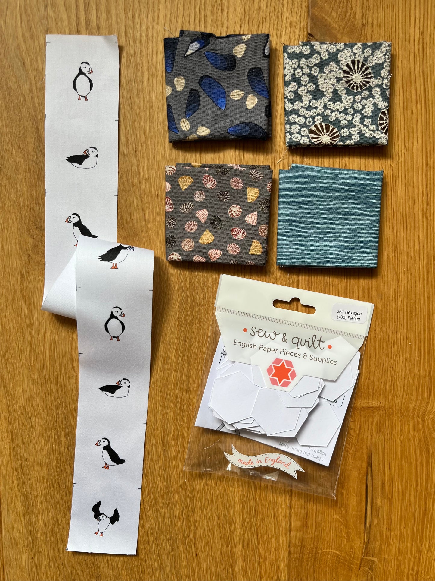 Mini hexie fabric sets