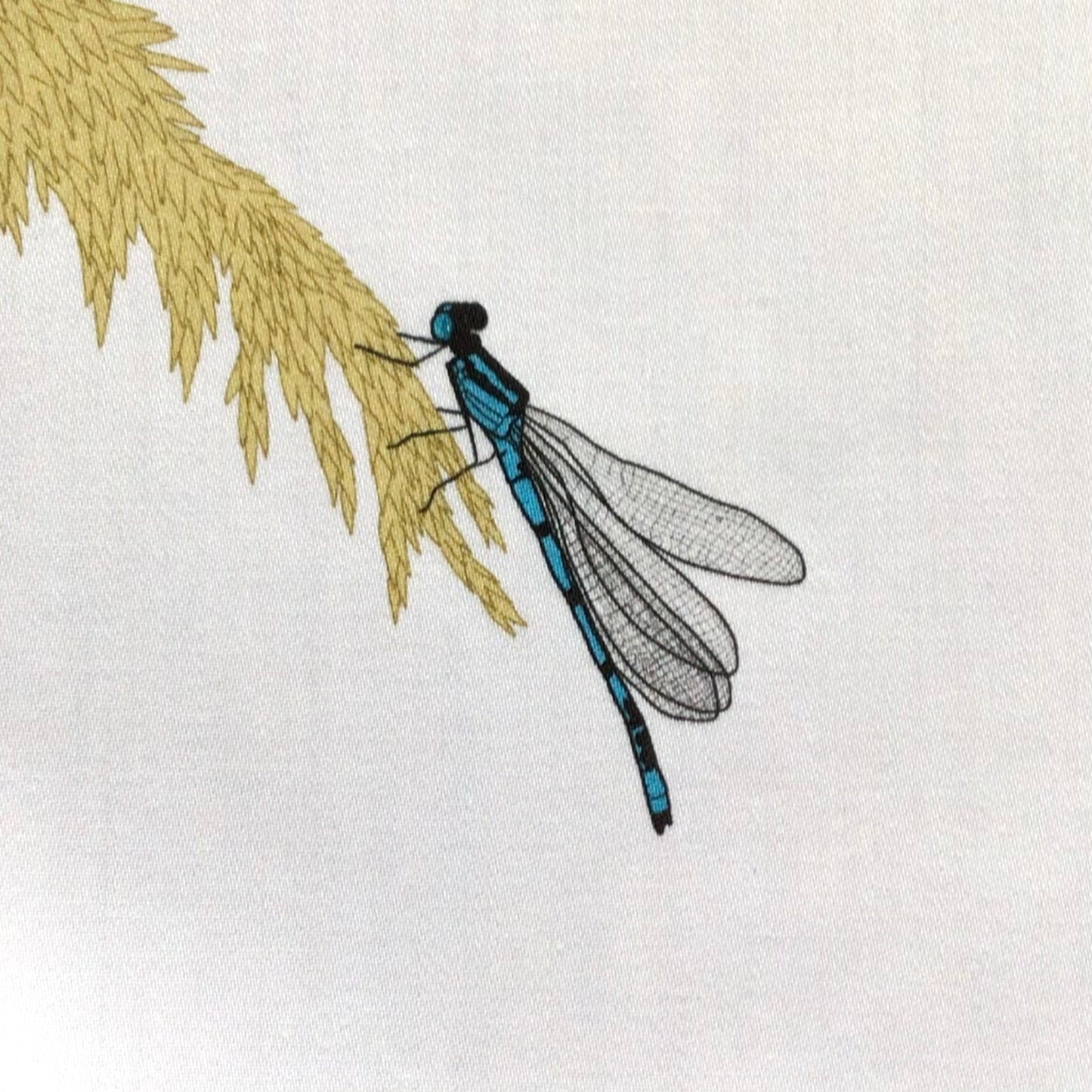 Damselfly fabric strip, 3 images