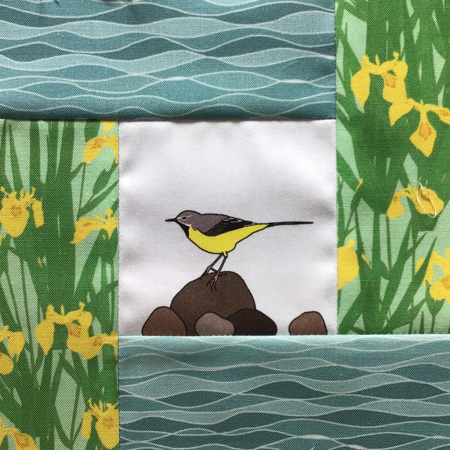 Yellow flag iris fat quarter