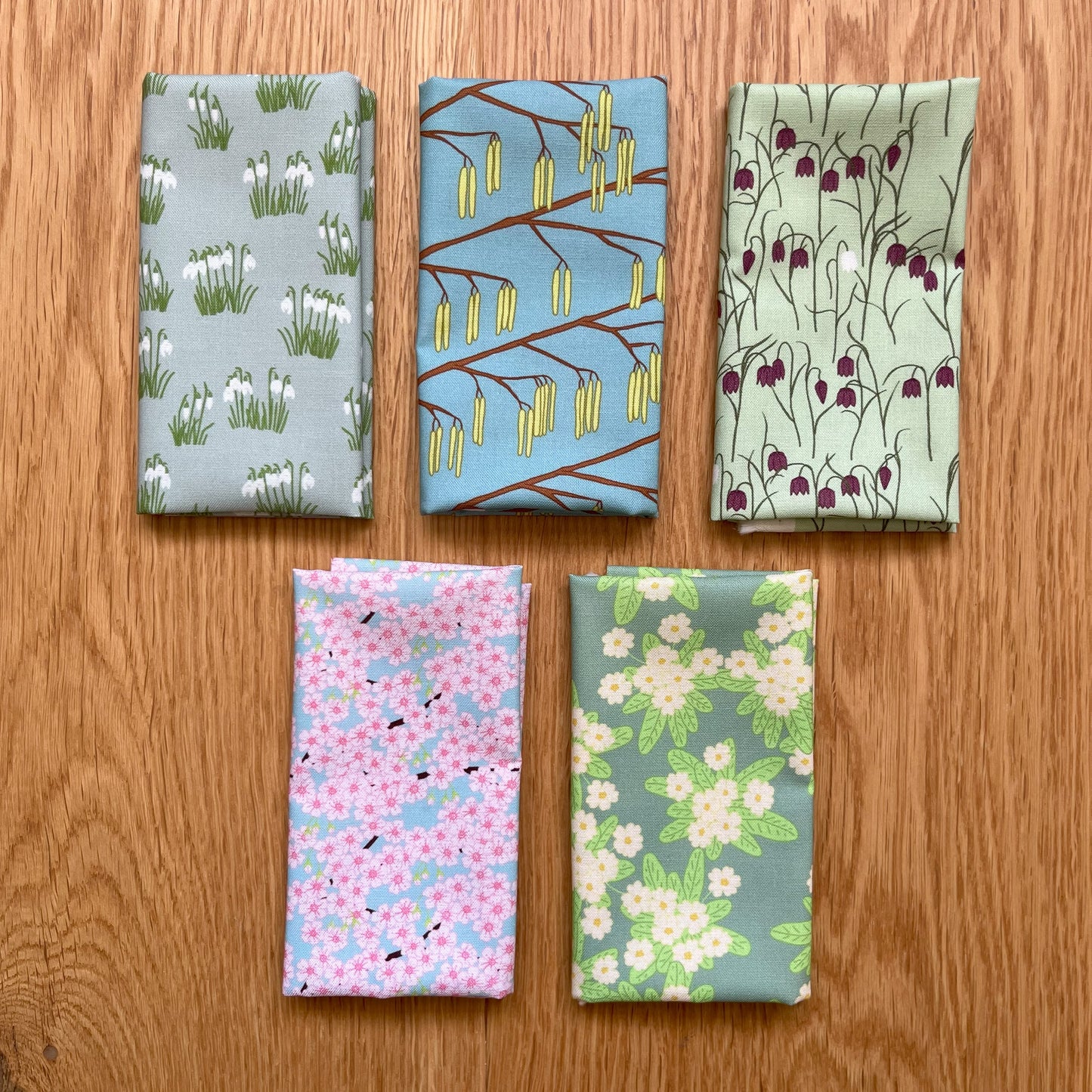 Spring garden fat eighth bundle, 5 designs