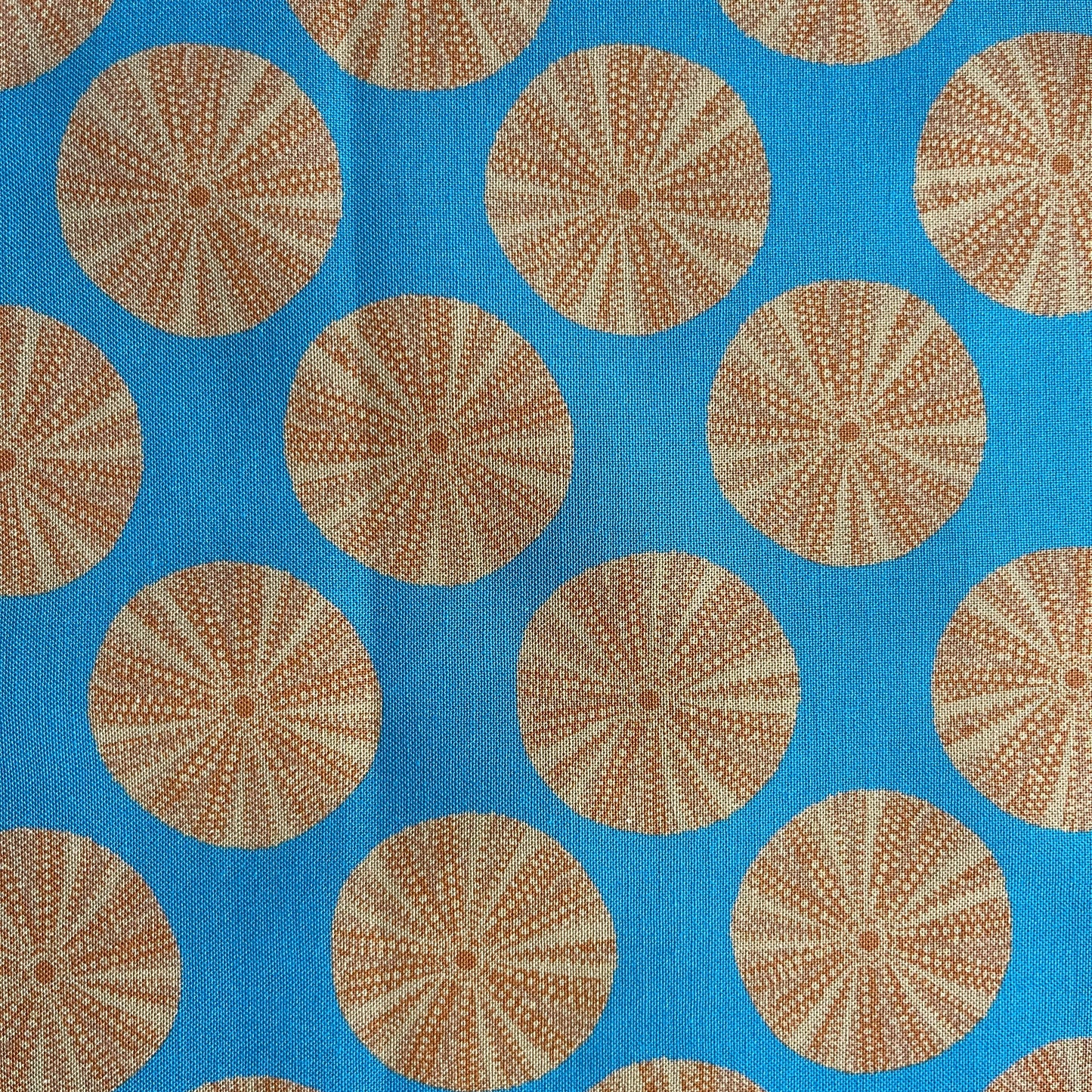 Sea urchin fat quarter - blue background