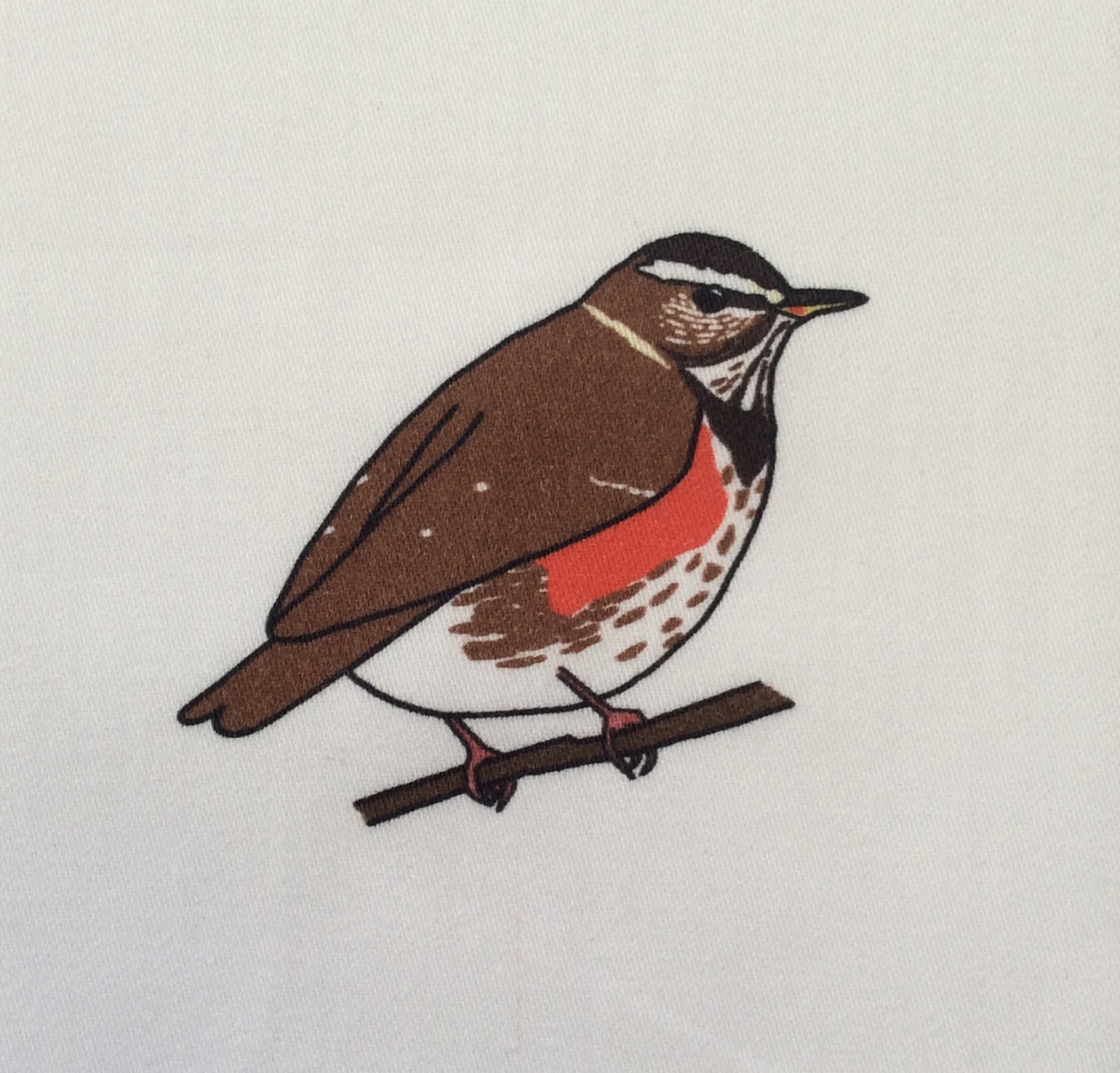 Winter hedgerow birds fabric strip, 9 images