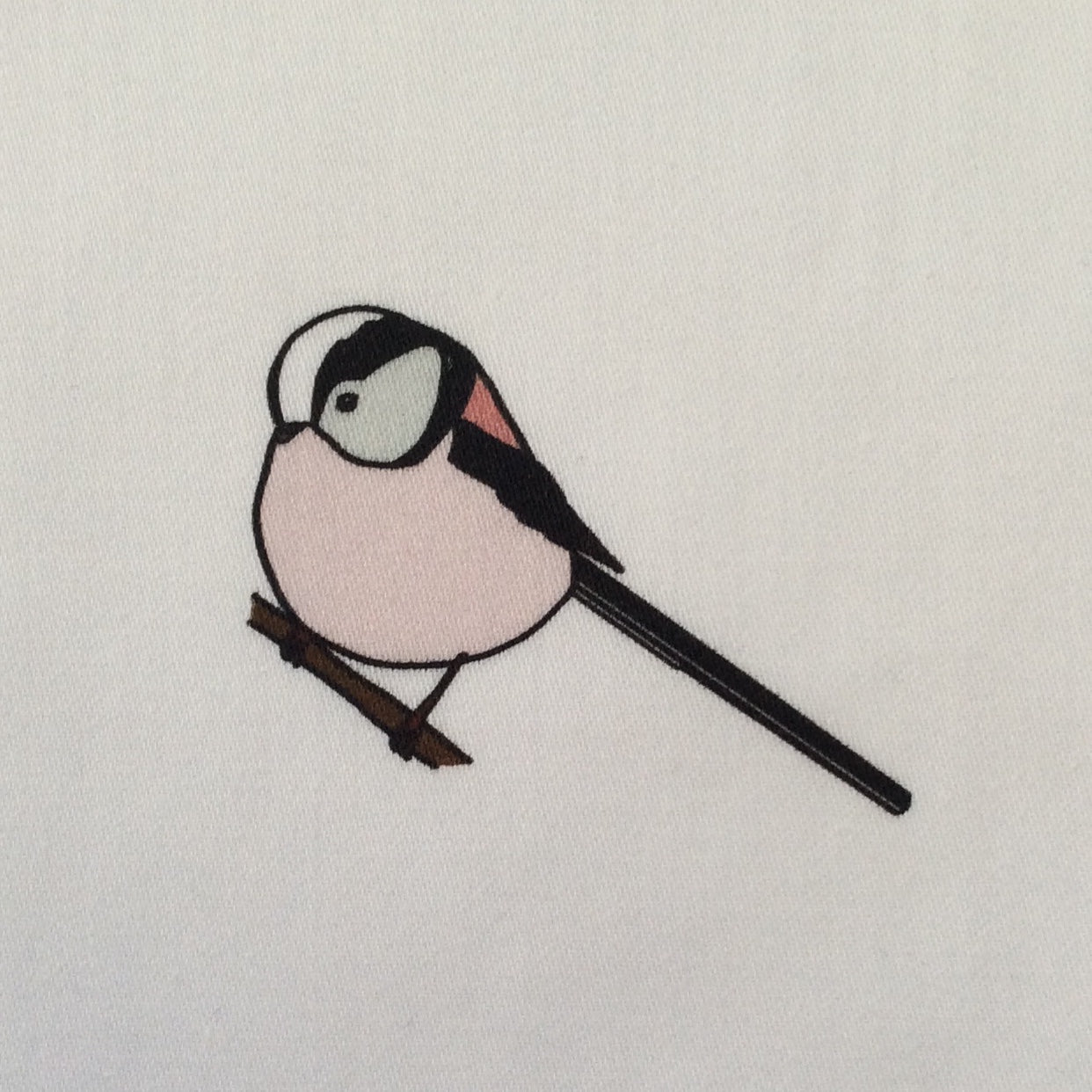 Winter hedgerow birds fabric strip, 9 images
