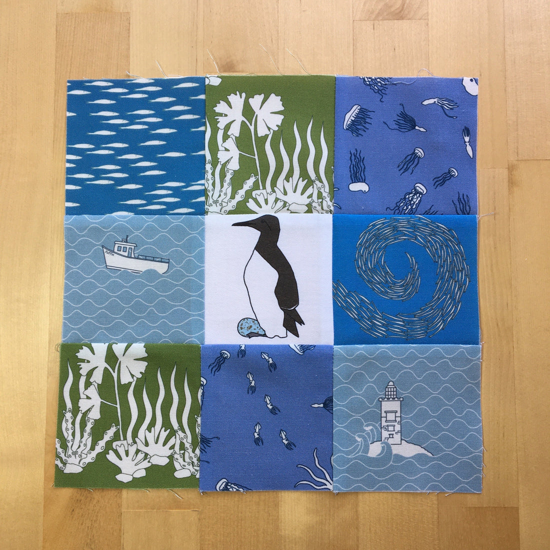 Patchwork and quilting basics 1 – Cutting and sewing pieces together. Making a simple 9 patch block.
