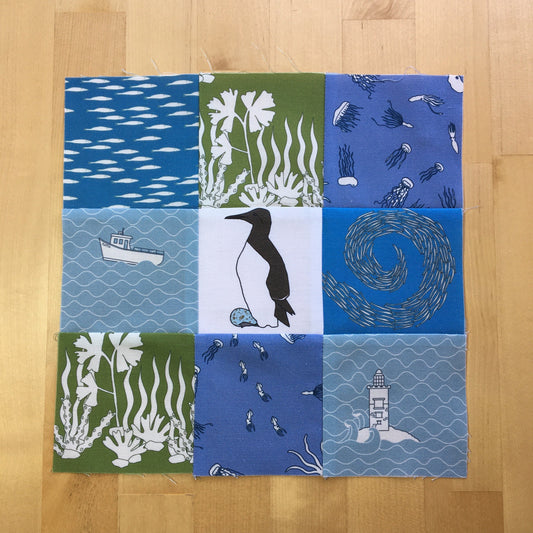 Patchwork and quilting basics 1 – Cutting and sewing pieces together. Making a simple 9 patch block.