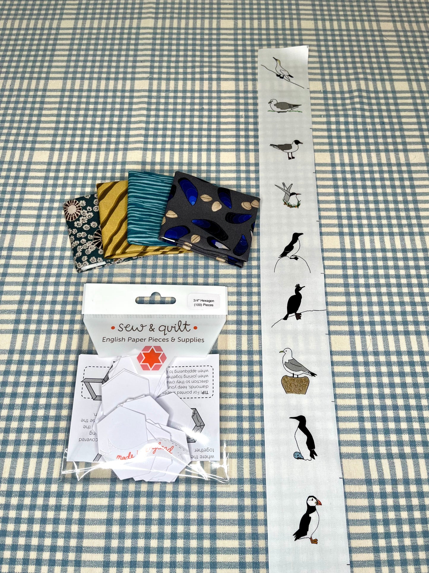 Mini hexie fabric sets