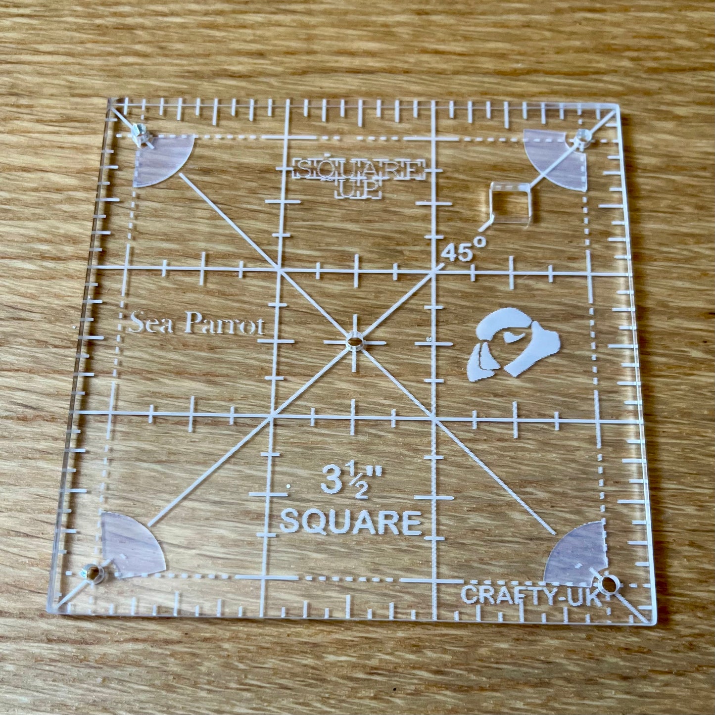 3 1/2 inch square acrylic template