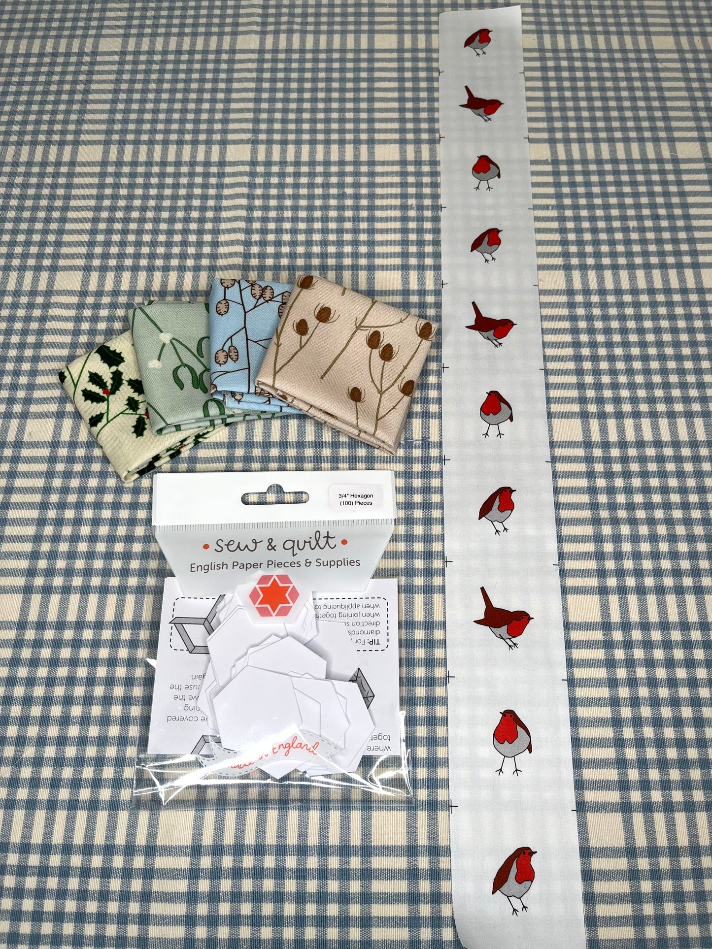 Mini hexie fabric sets