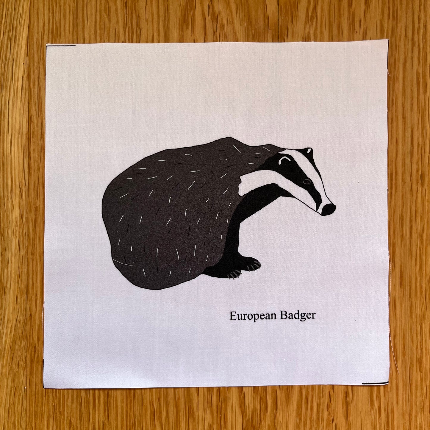 Large British countryside wildlife fabric squares