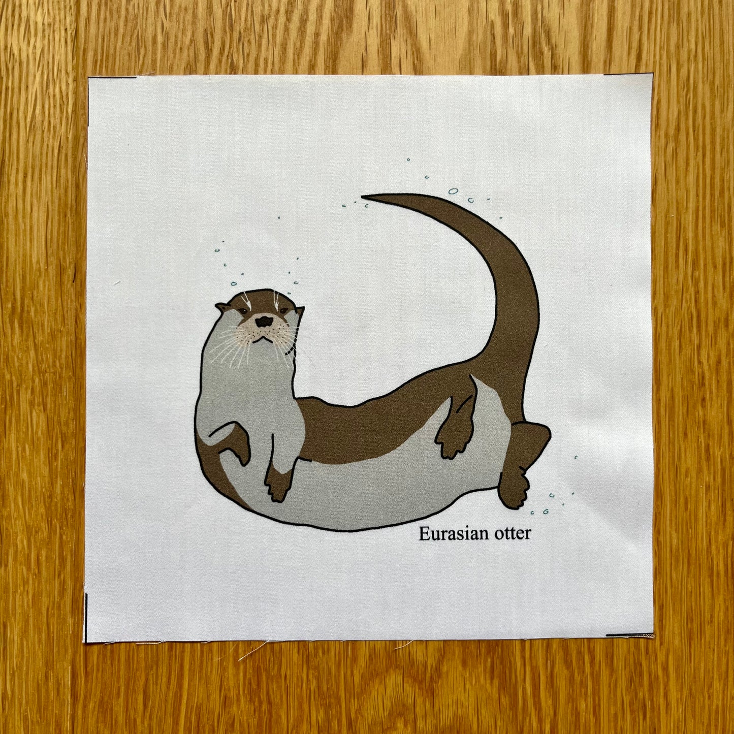 Large River animal fabric squares