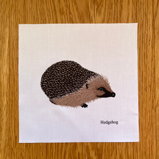 Large British wildlife fabric squares