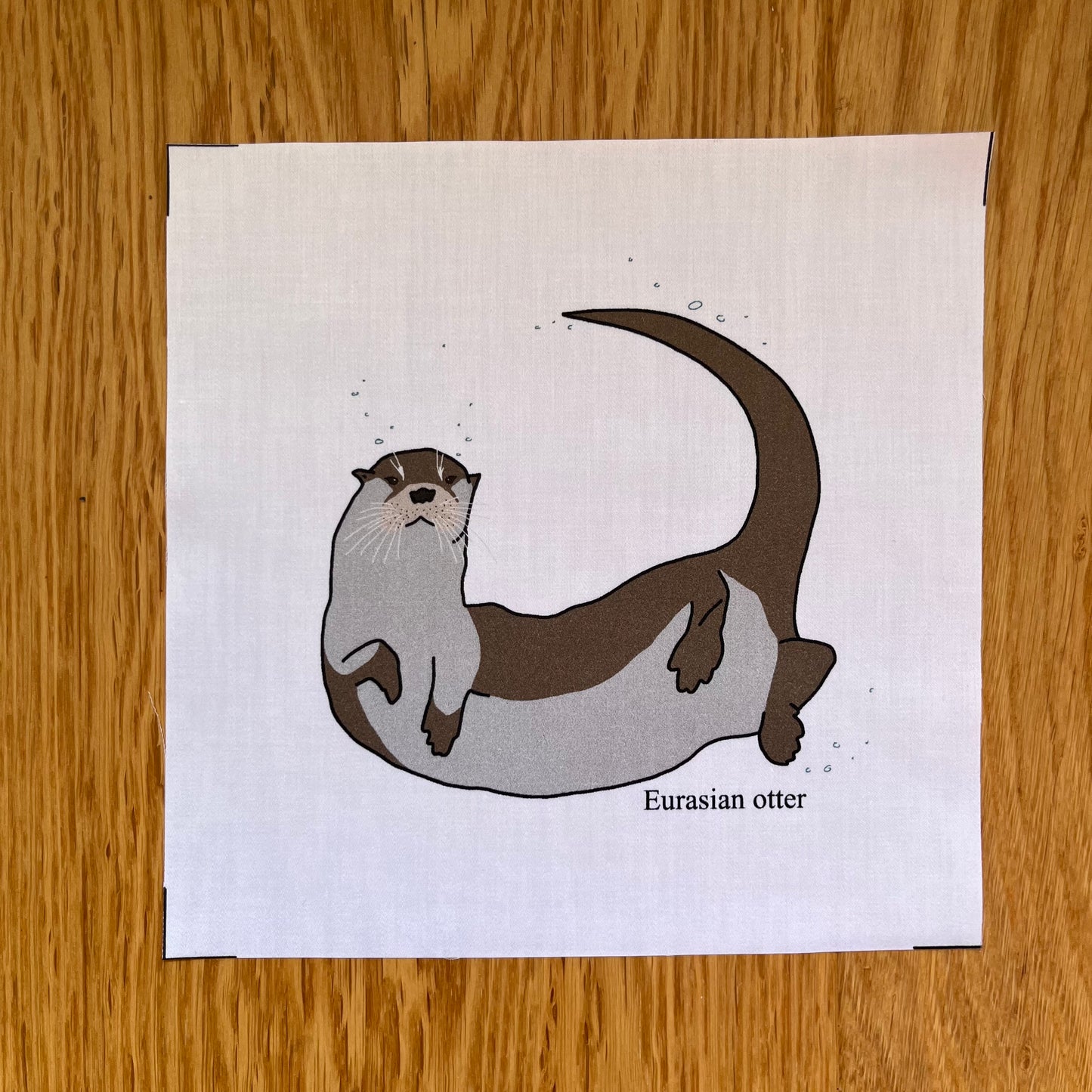 Large British countryside wildlife fabric squares