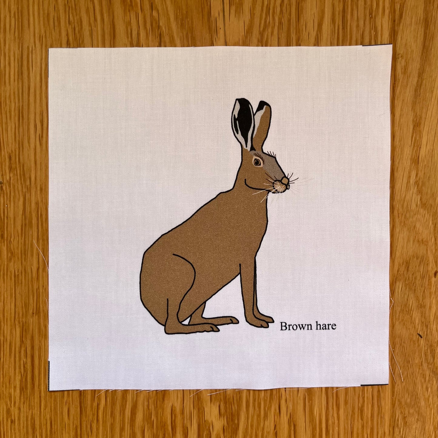 Large British countryside wildlife fabric squares