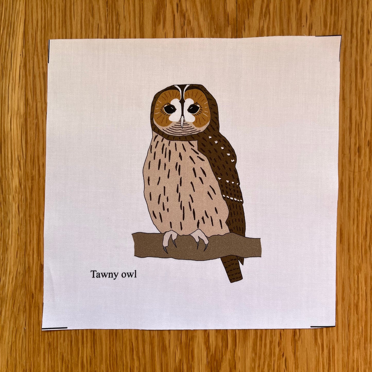 Large British countryside wildlife fabric squares