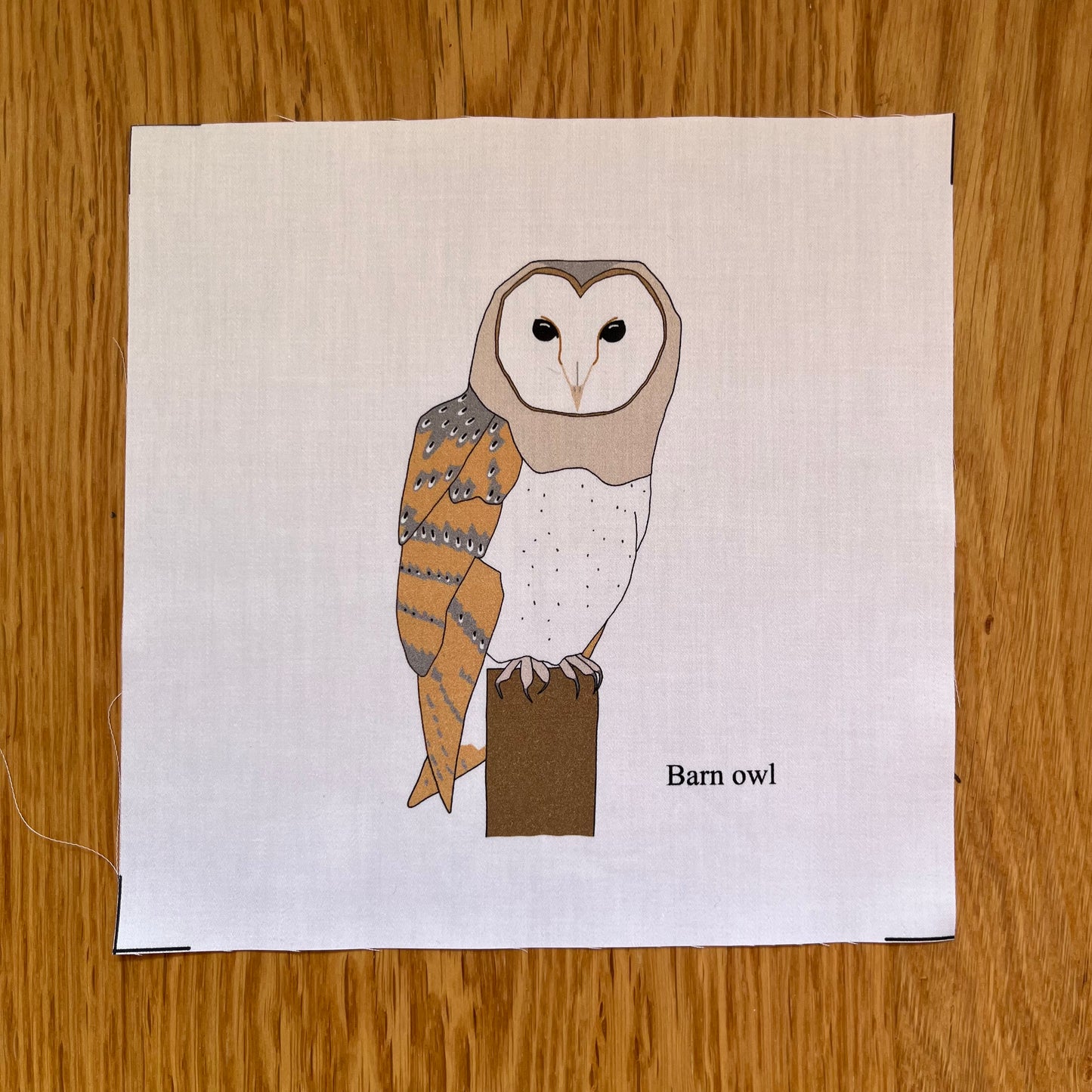 Large British countryside wildlife fabric squares