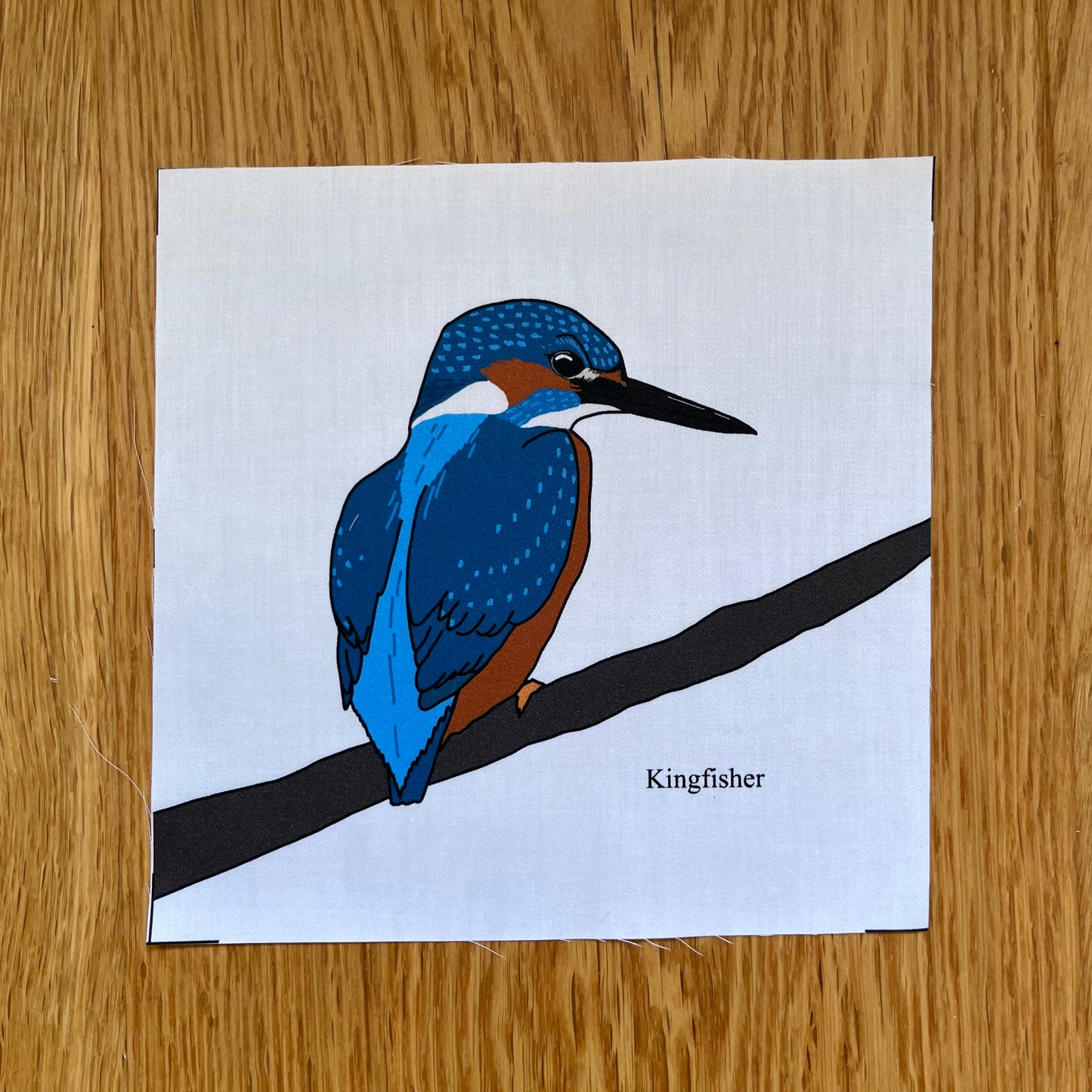 Large British countryside wildlife fabric squares