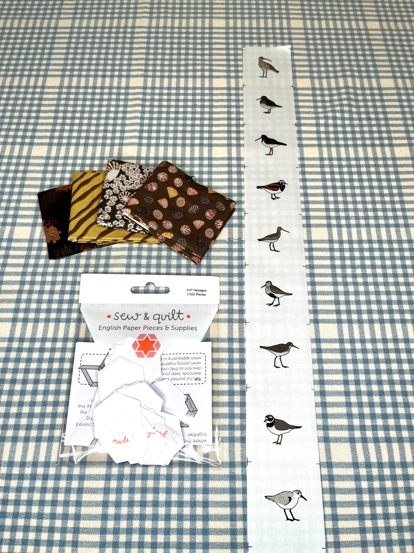 Mini hexie fabric sets