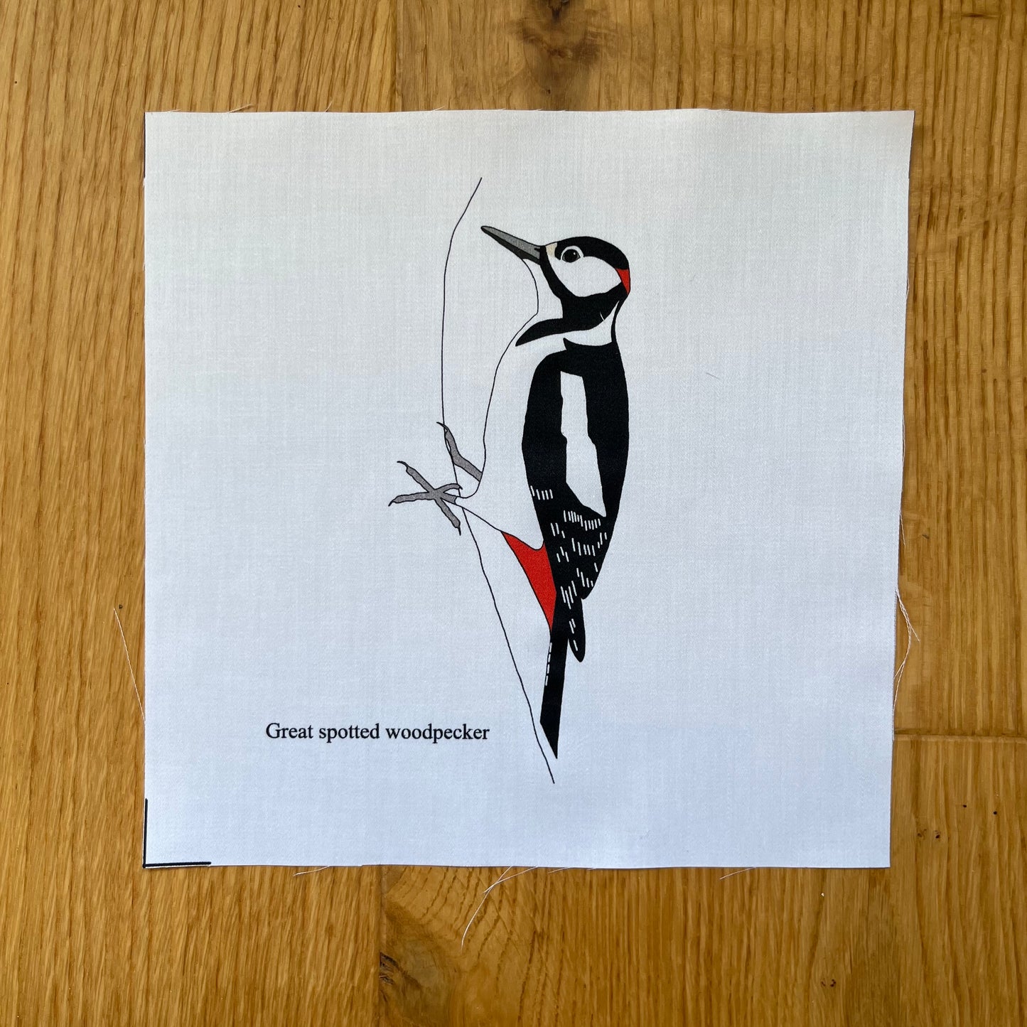 Large British countryside wildlife fabric squares