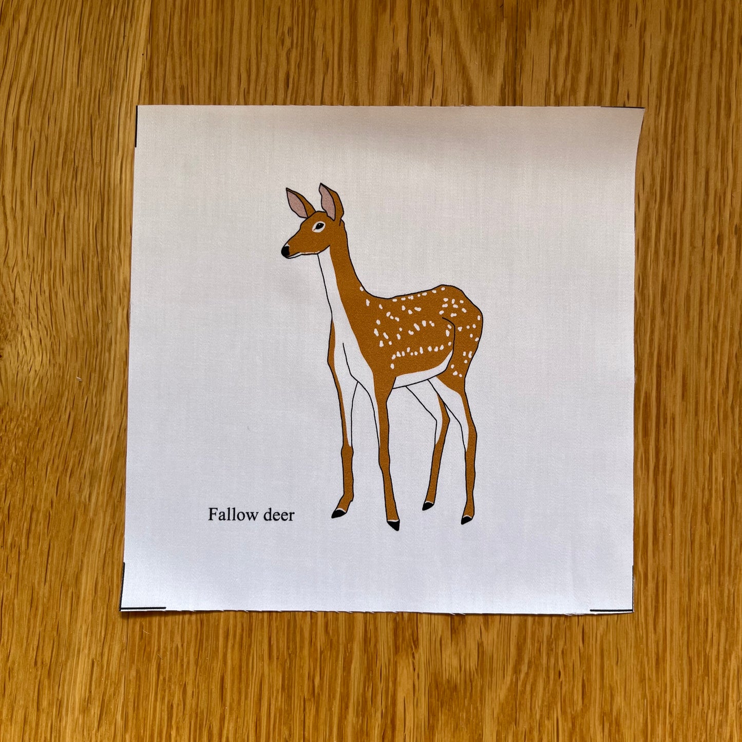 Large British countryside wildlife fabric squares