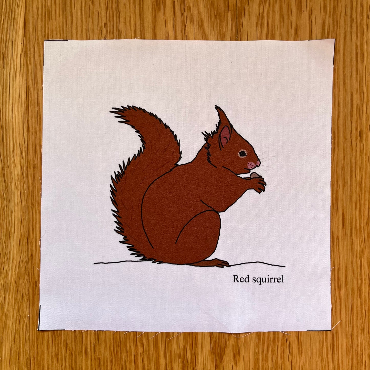 Large British countryside wildlife fabric squares