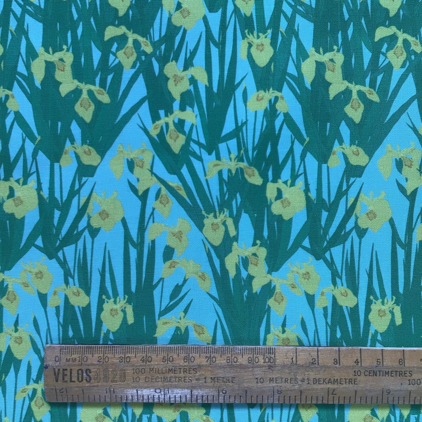 Yellow flag iris fat quarter