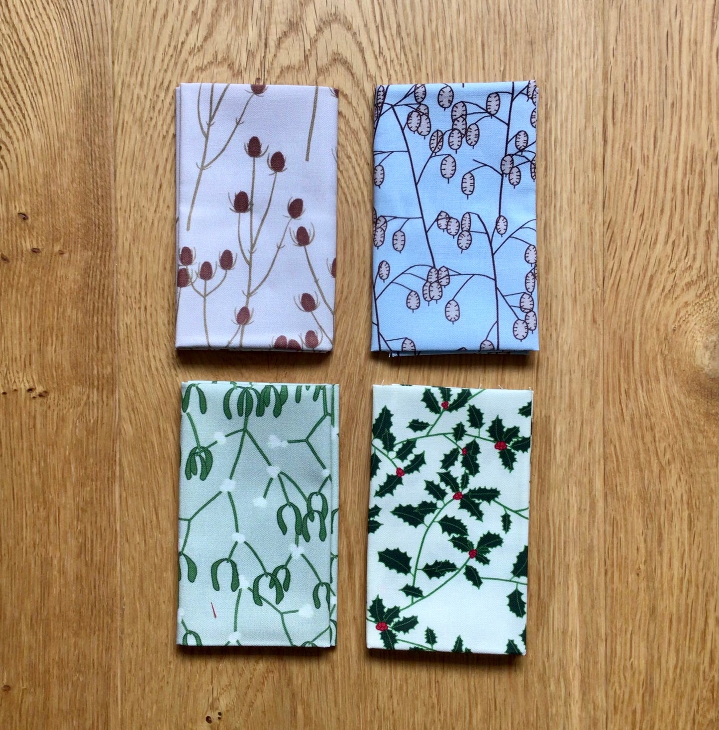 Winter hedgerow fat eighth bundle, 4 designs