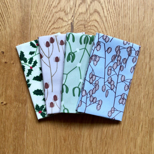 Winter hedgerow fat eighth bundle, 4 designs
