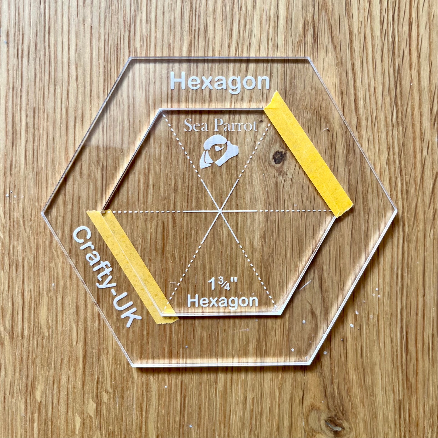 Quilt-as-you-go hexagon templates