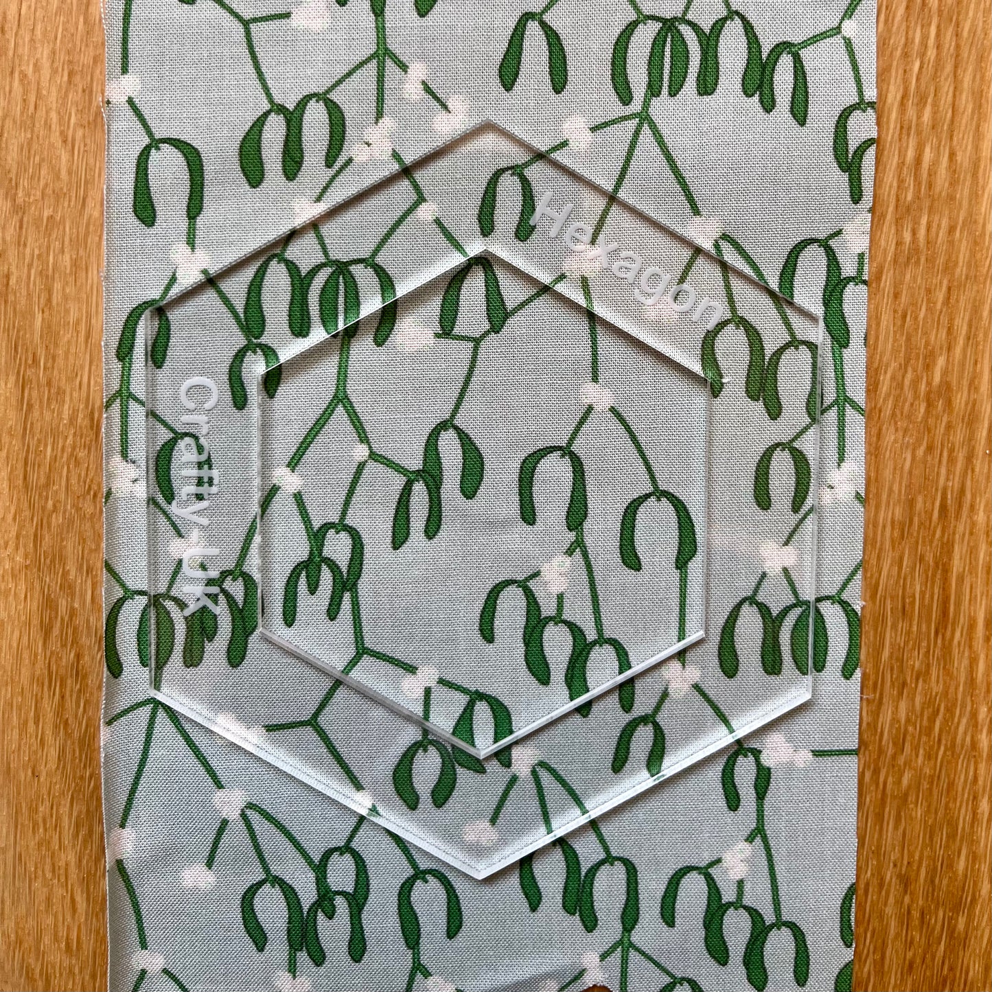Quilt-as-you-go hexagon templates