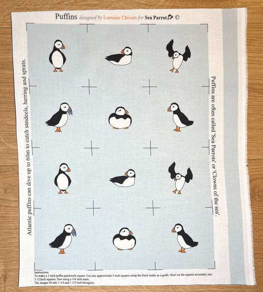 Puffin fabric panel - 12 images