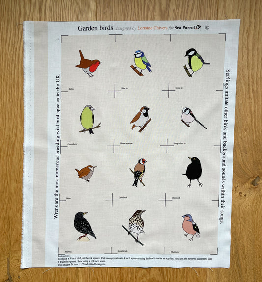 Garden bird panel - 12 designs