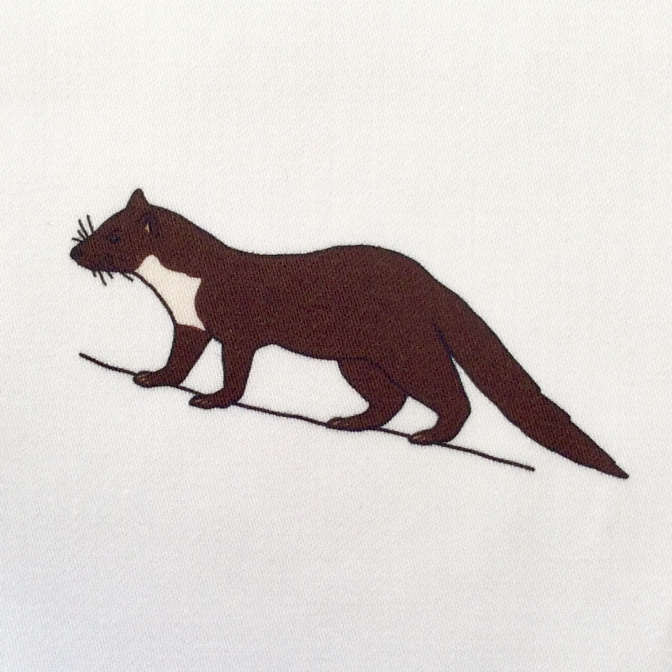Woodland mammals fabric strip, 9 images