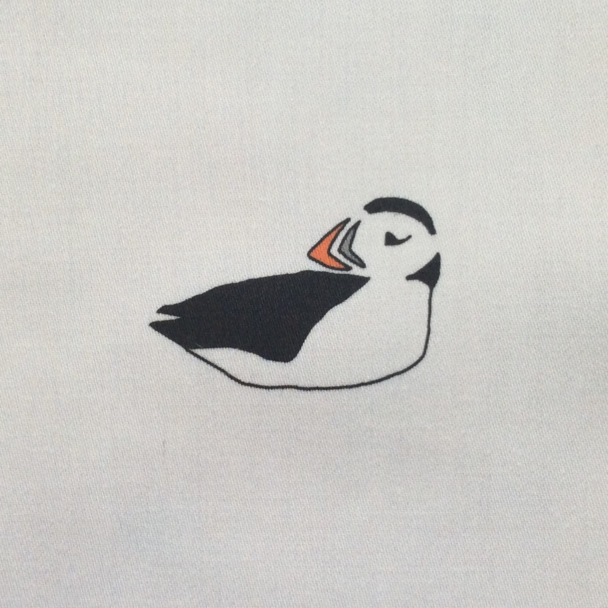 Puffins fabric strip, 6 images