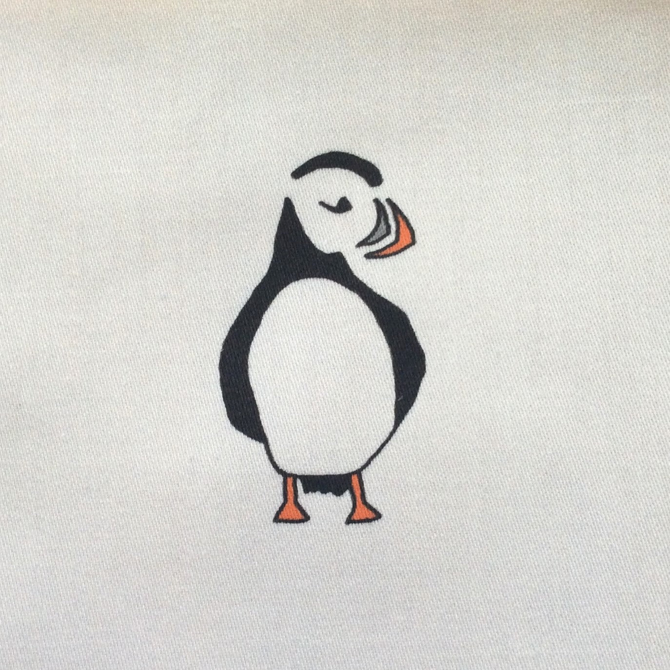 Puffins fabric strip, 6 images