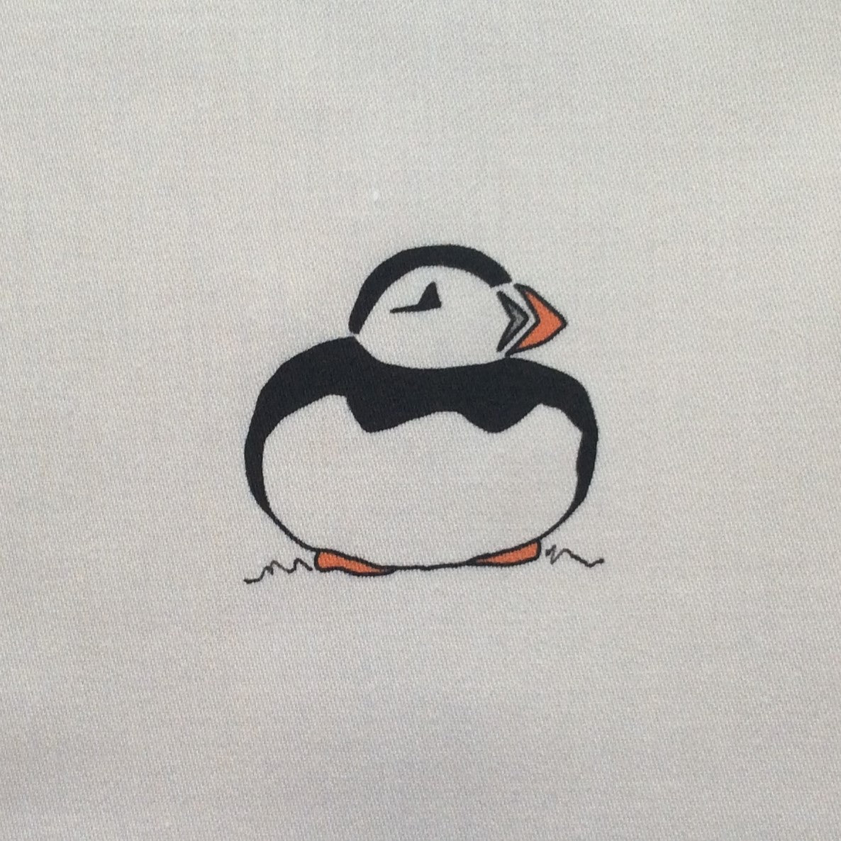 Puffins fabric strip, 6 images
