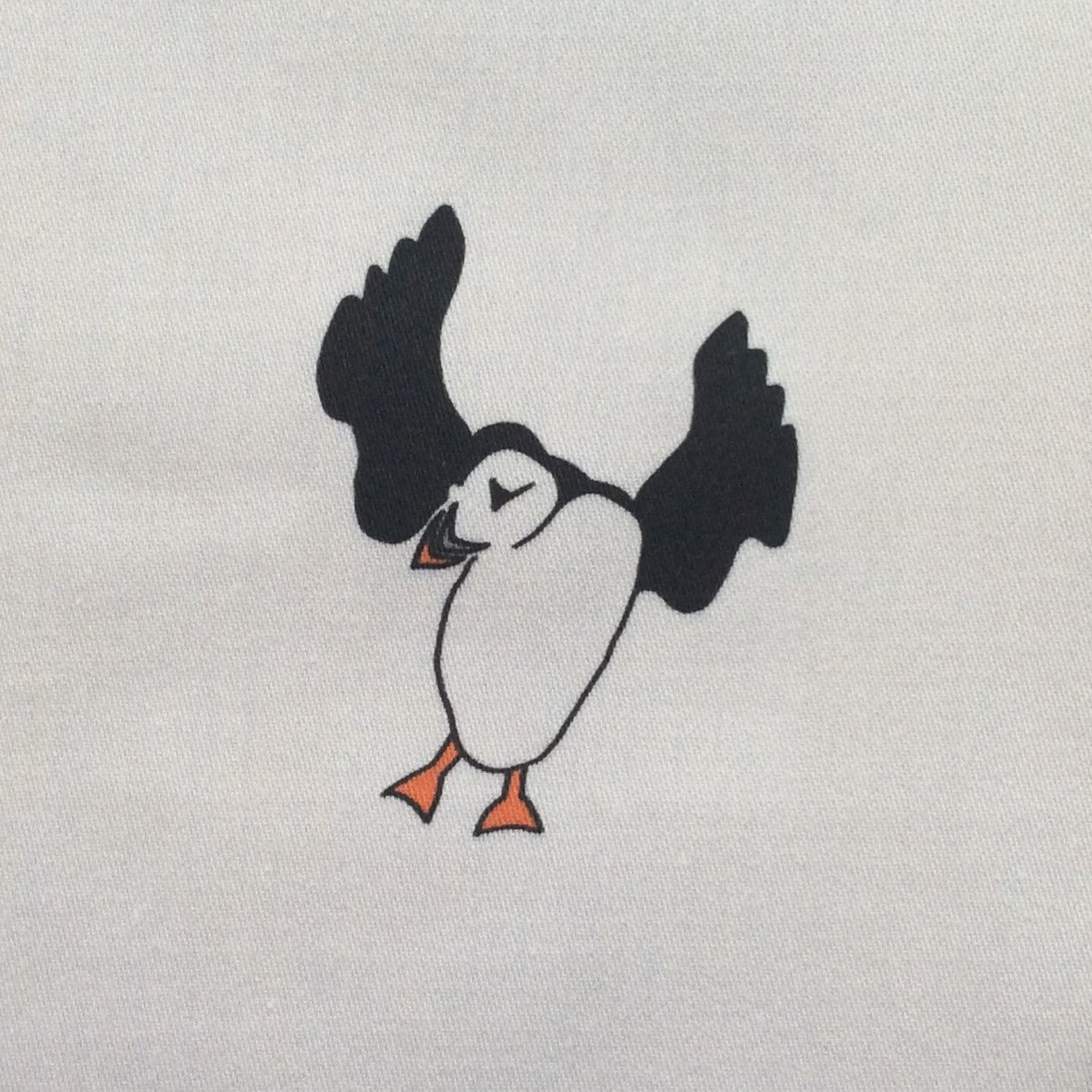 Puffins fabric strip, 6 images